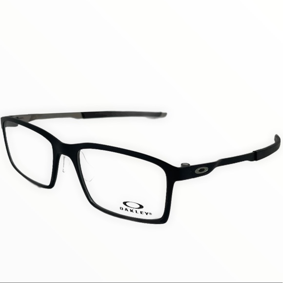 Oakley Men’s Eyeglasses OX8097 Steel Line S Satin Black Rectangular - Picture 3 of 11